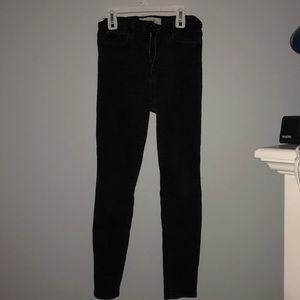 Gap black high rise skinny jeans